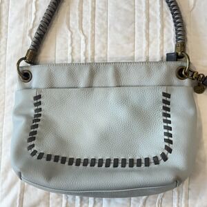 The Sak Collective Varano Leather Pebbled Large Hobo Purse Baby Blue